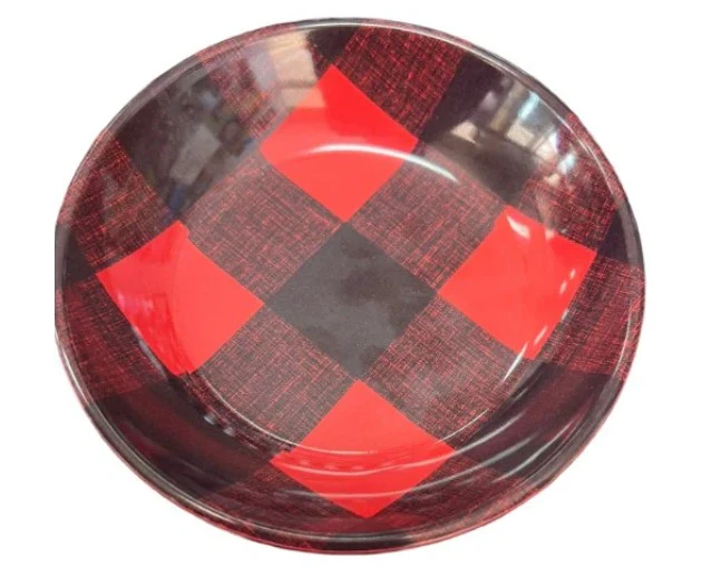Bowl Cattitude Saucer Melamine - Tartan