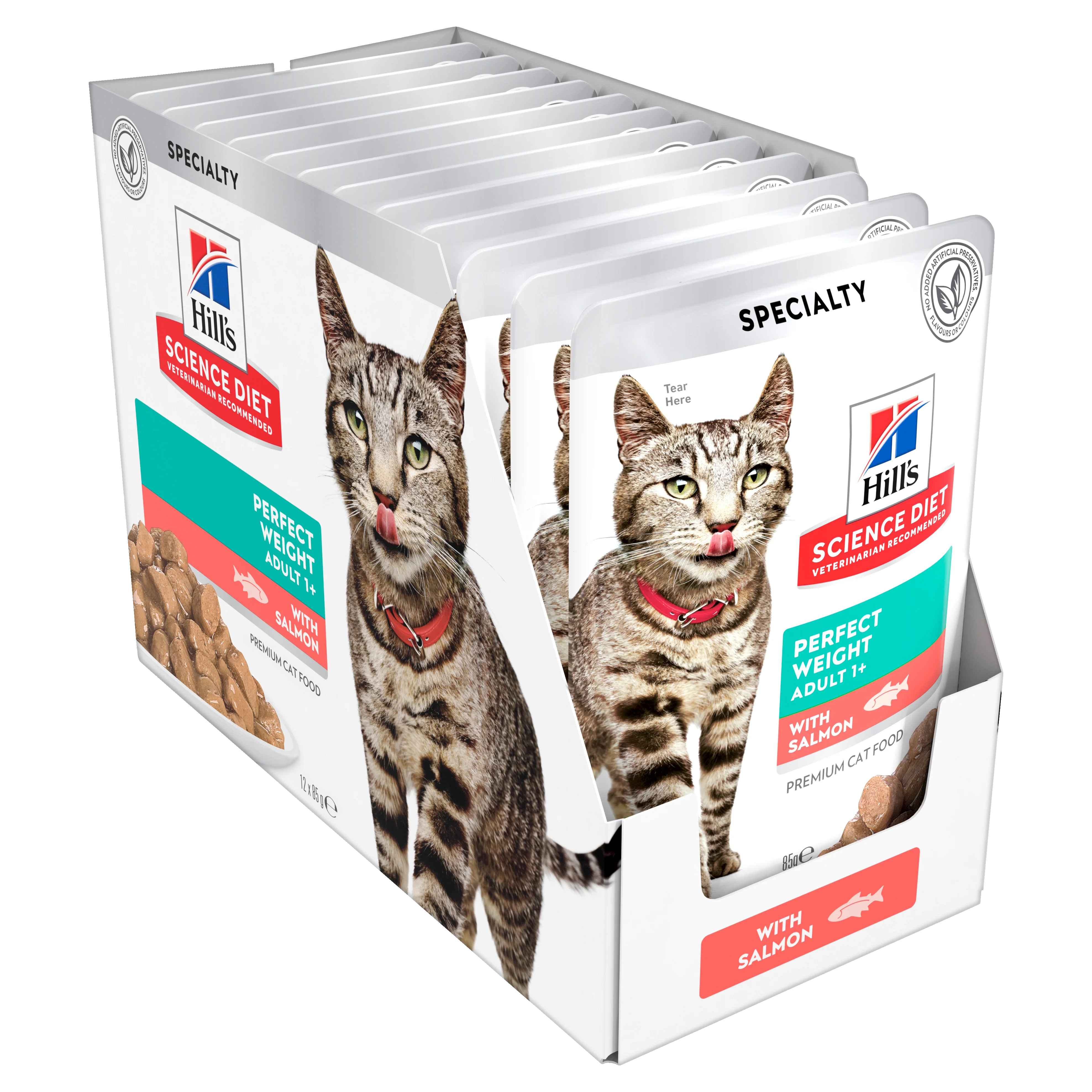 Box Hills Adult Perfect Weight Salmon 85g Pouches x 12