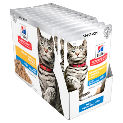 Box Hills Adult Urinary Hairball Control Ocean Fish 85g Pouches x 12