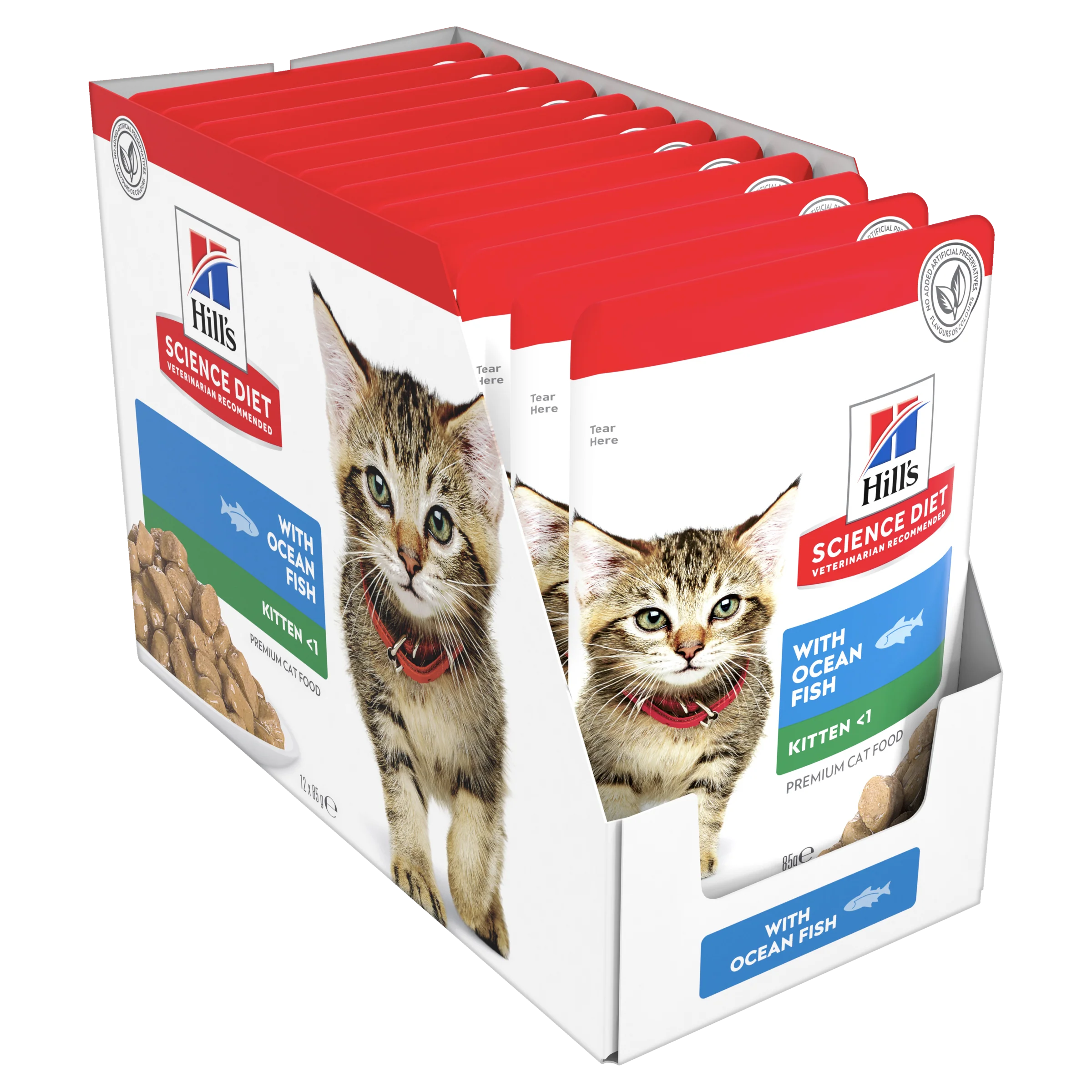 Box Hills Kitten Ocean Fish 85g Pouches x 12 - Image 3