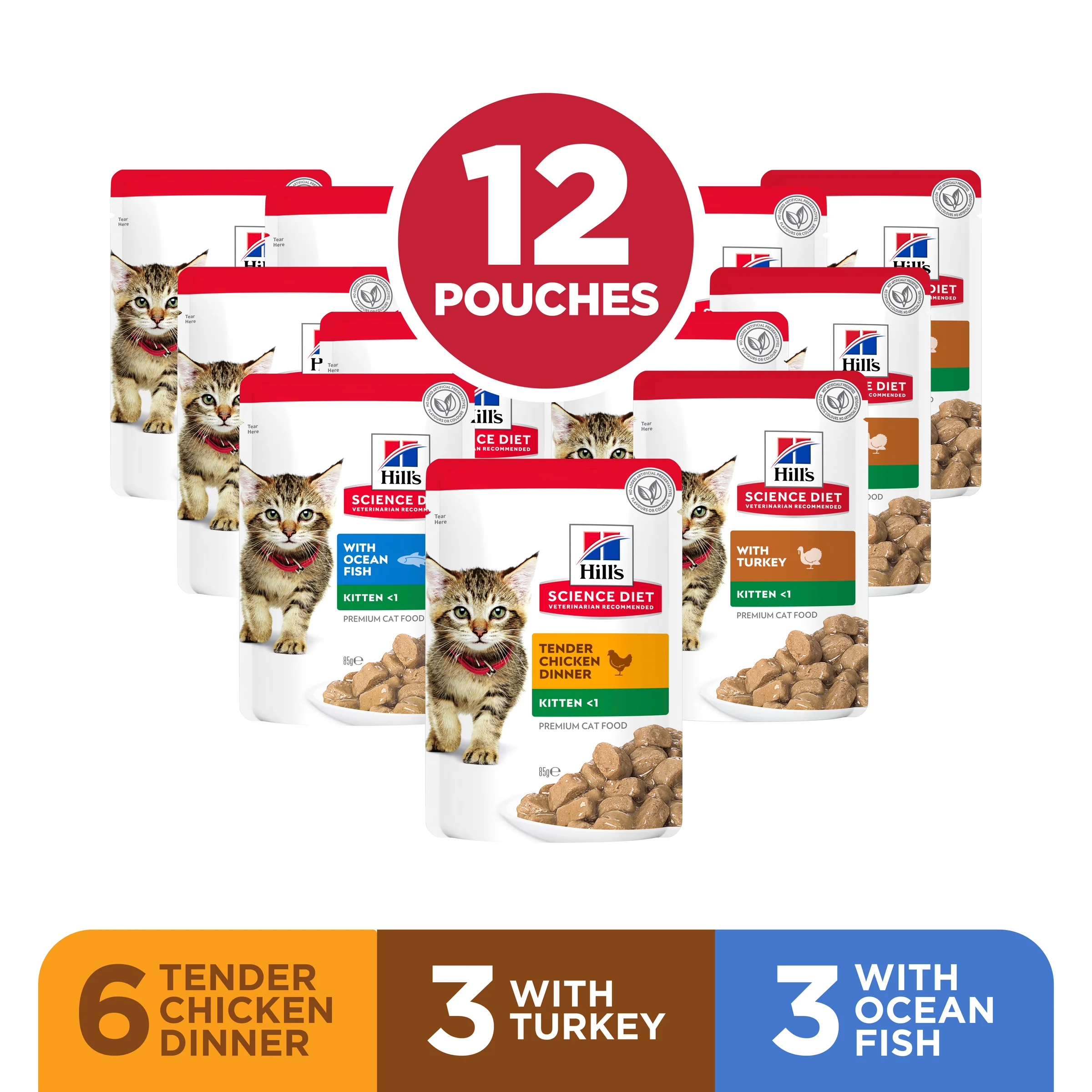 Box Hills Kitten Variety Pack 85g Pouches x 12 - Image 2