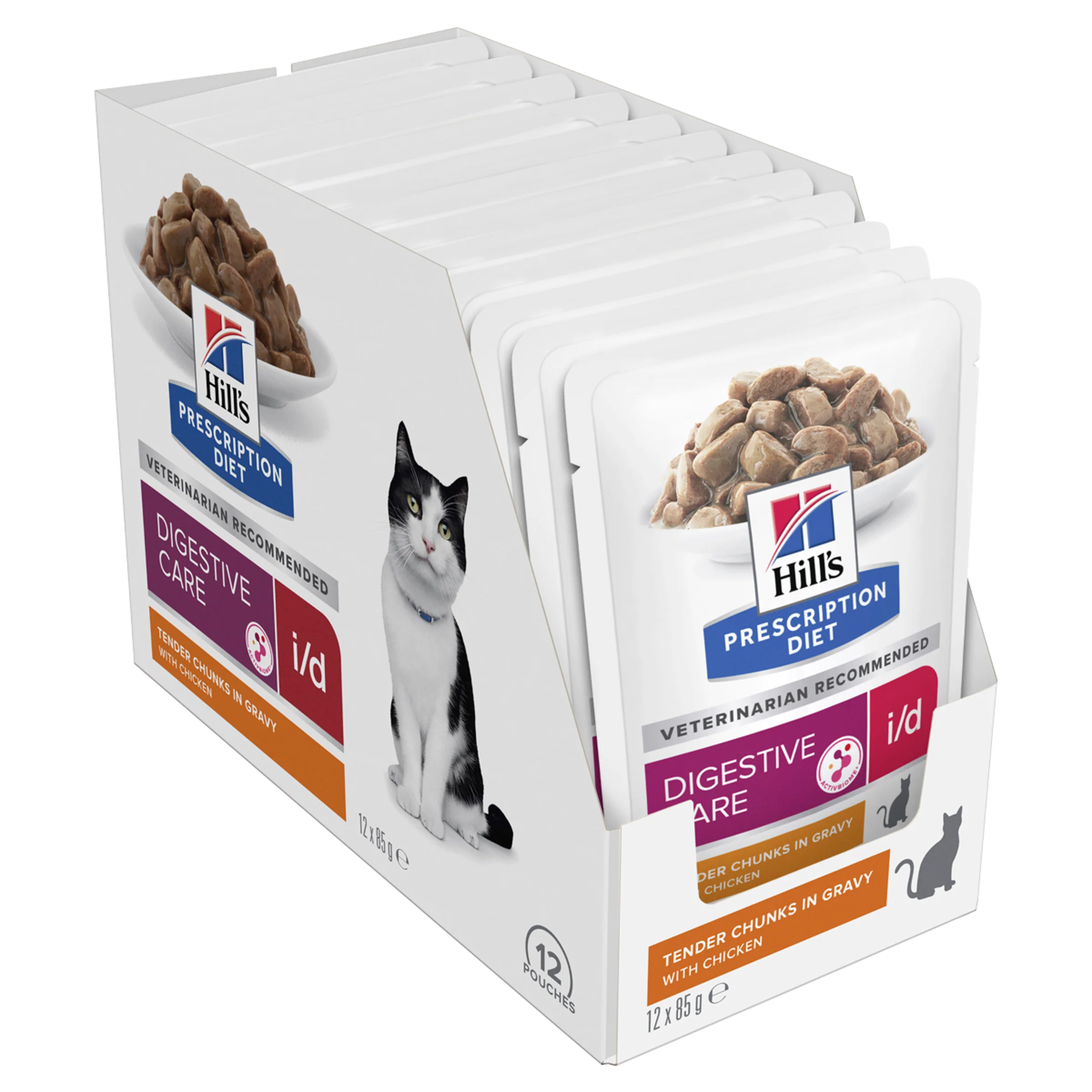 Box Hills Prescription Diet I/d Chicken 85g Pouches x 12 - Image 2