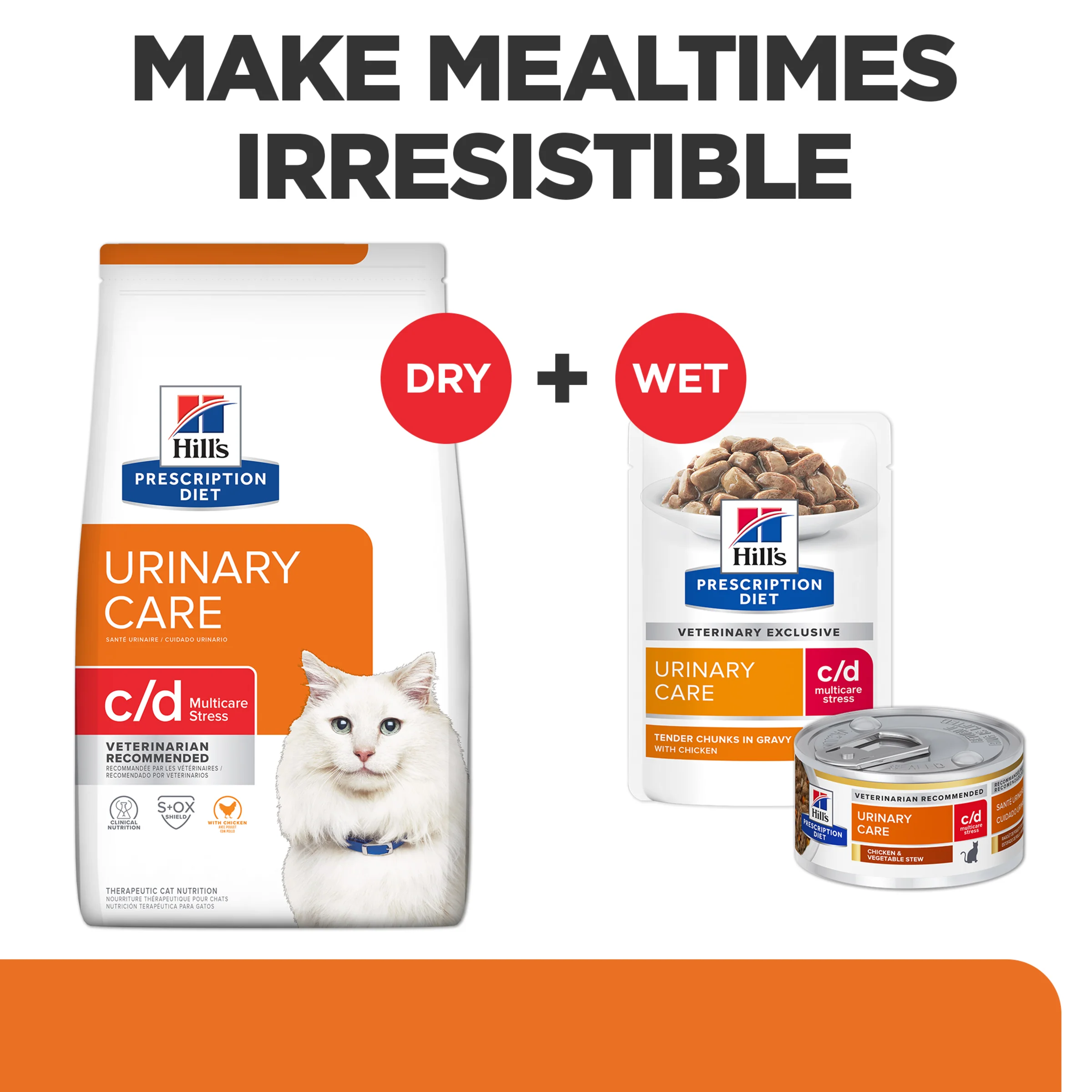 Hills Prescription Diet c/d Urinary Care Stress Chicken 85g Pouch - Image 9