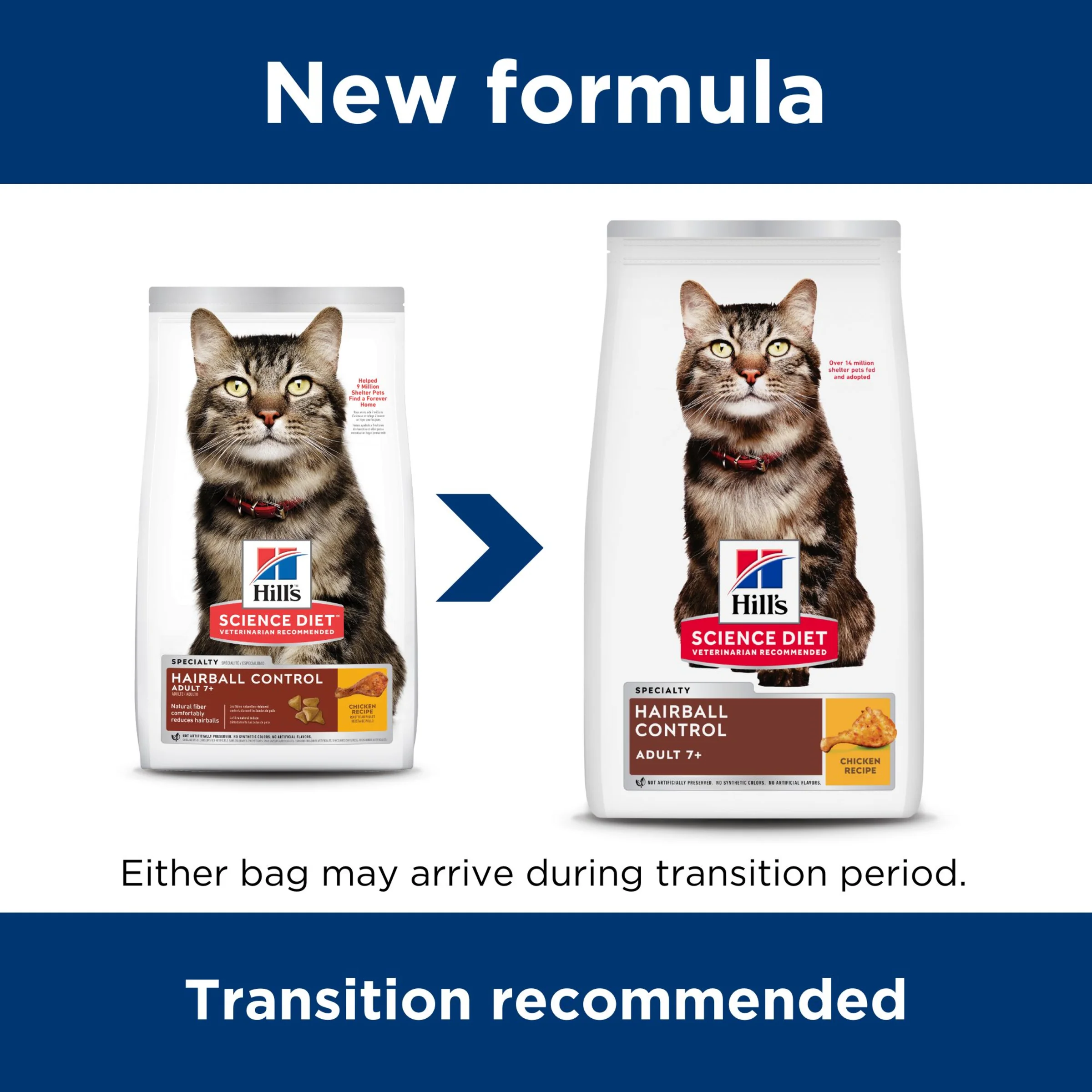 Hills Science Diet Senior Adult 7+ Hairball Control 2kg - Image 3