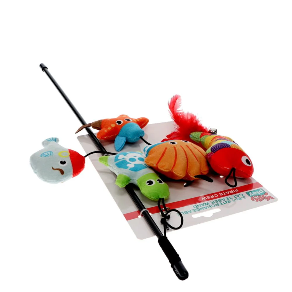 Kitty Play 3 in 1 Interchangeable Cat Teaser Pirate Crew - Image 2