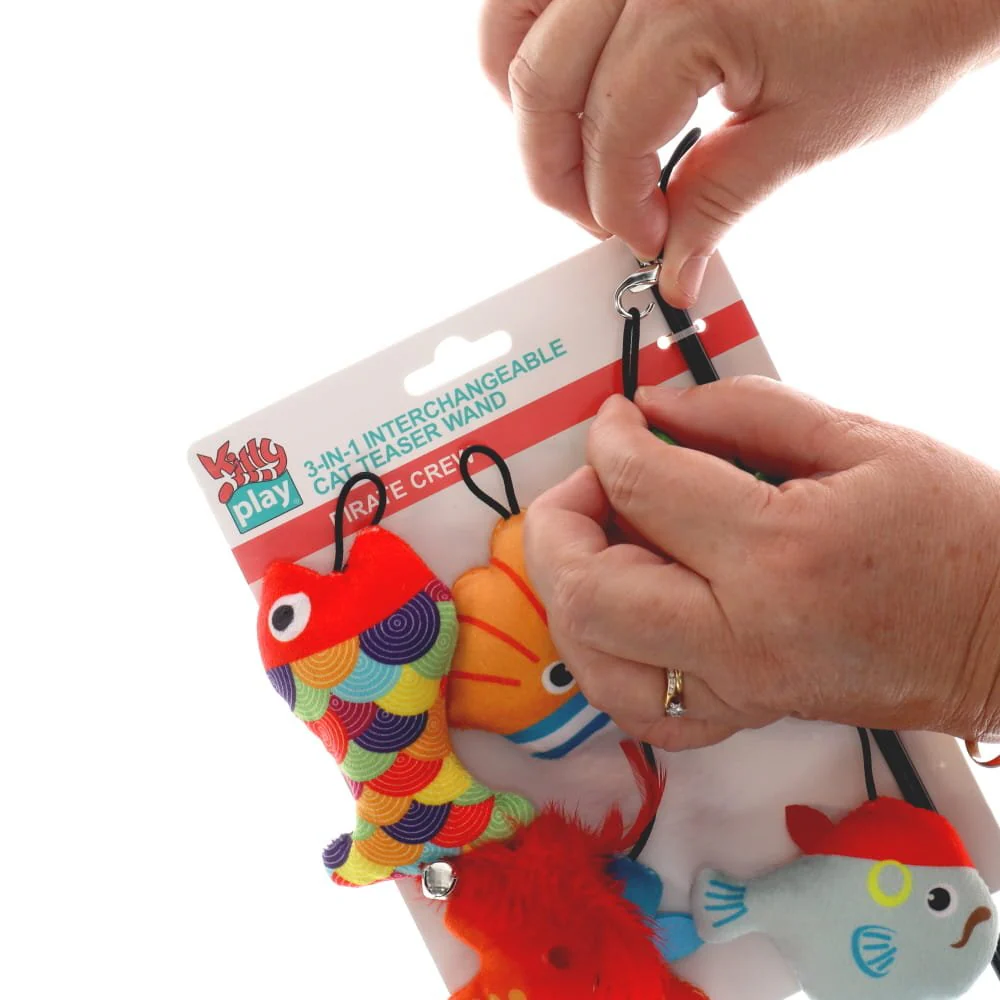 Kitty Play 3 in 1 Interchangeable Cat Teaser Pirate Crew - Image 3