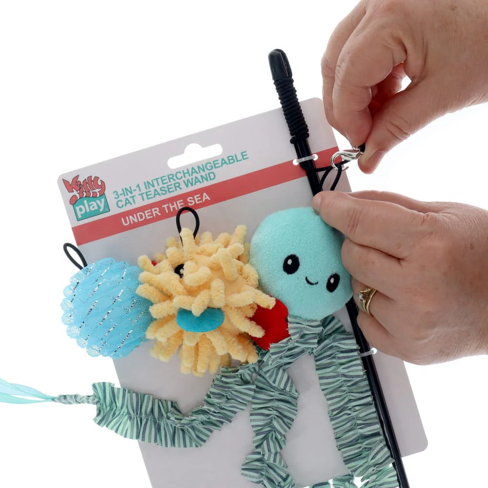 Kitty Play 3 in 1 Interchangeable Cat Teaser Under The Sea - Image 3