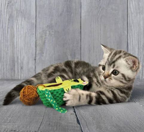Kong Wrangler AvoCATo Crinkle Catnip Textured Toy - Image 2